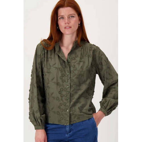 Zusss gebloemde blouse groen afbeelding