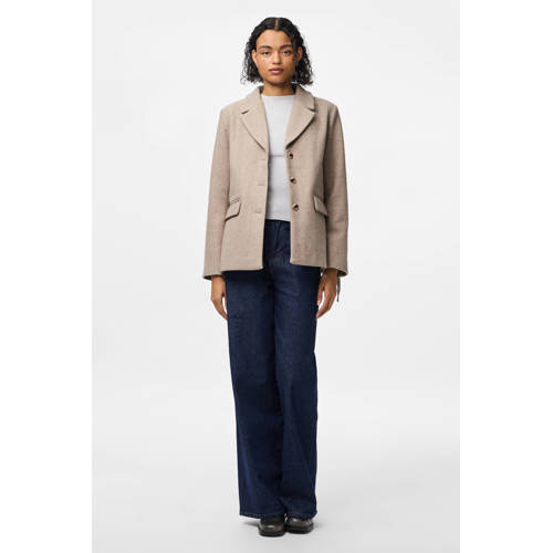 PIECES oversized blazer beige afbeelding
