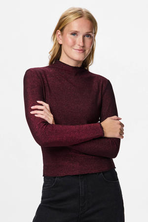 top donkerrood met lurex