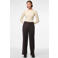 PIECES wide leg high waist broek bruin