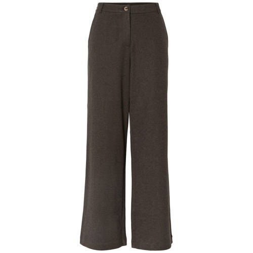 PIECES wide leg high waist broek bruin afbeelding