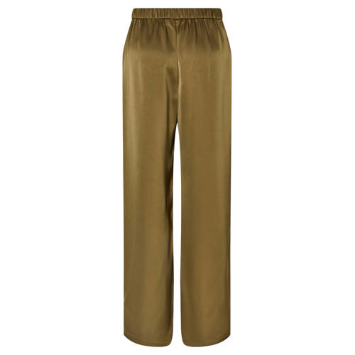 PIECES straight high waist broek bruin afbeelding