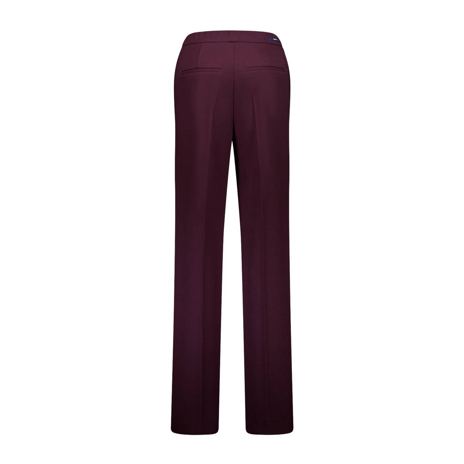 gardeur wide leg regular waist broek donkerrood
