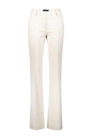 straight high waist pantalon beige