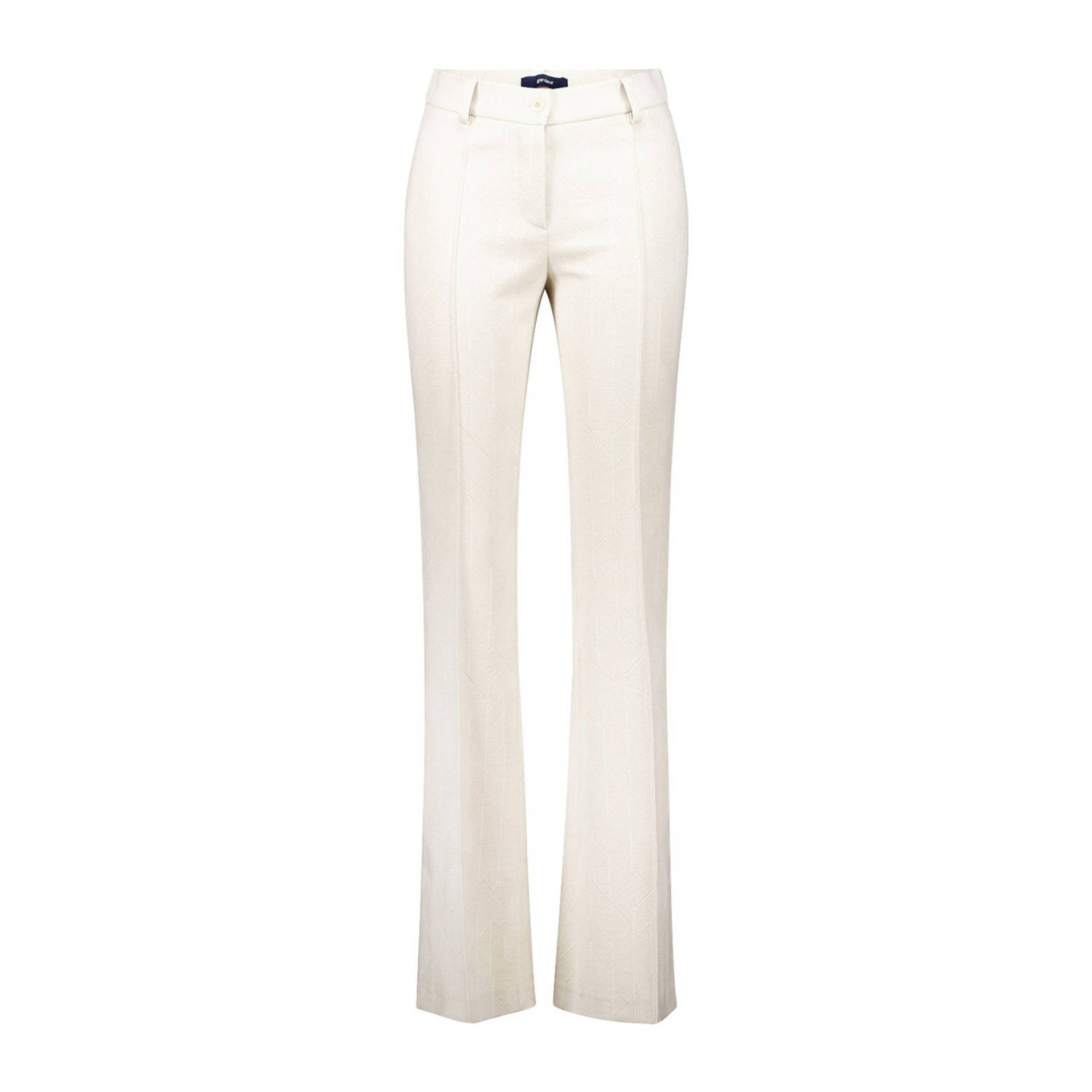 Gardeur straight high waist pantalon beige