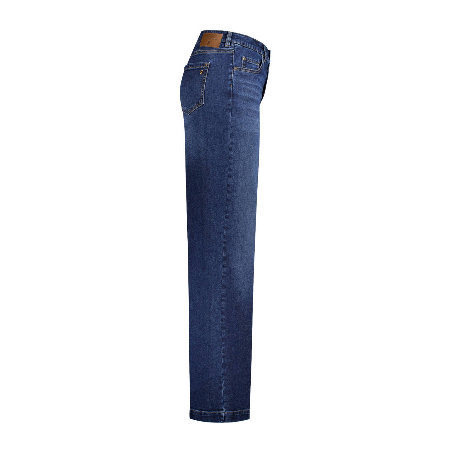 gardeur waist wide leg jeans dark blue denim