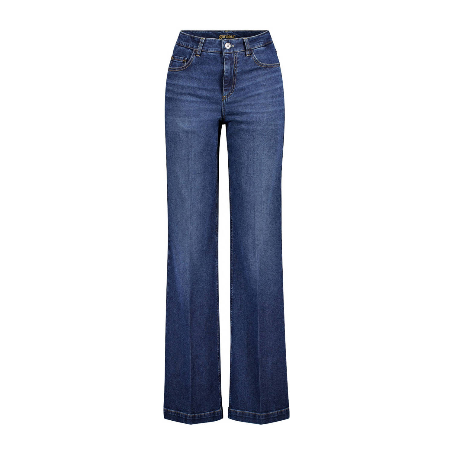 Gardeur waist wide leg jeans dark blue denim