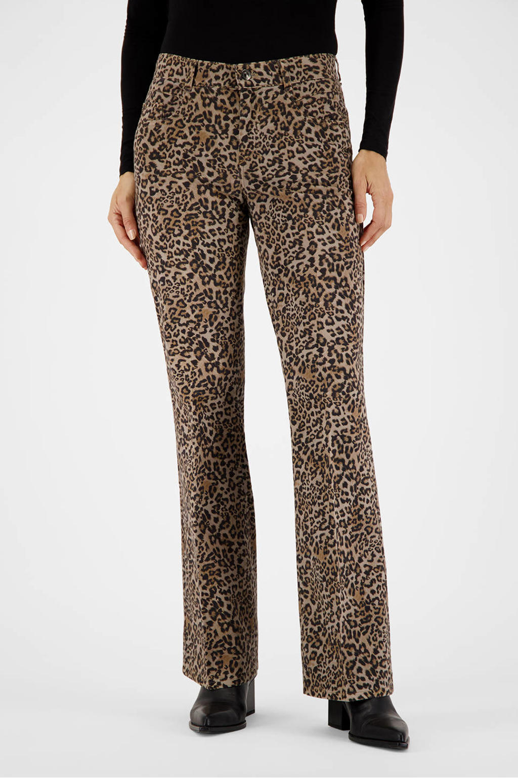 Nina Carter J221 Damesbroek met hoge taille, bootcut, stretch-corduroy broek van fluweelzacht koord, vintage broek met wijde pijpen, taupe (J221-25), M Nina Carter J221 Damesbroek met hoge taille, bootcut, stretch-corduroy broek van fluweelzacht koord, vintage broek met wijde pijpen, taupe (J221-25), M