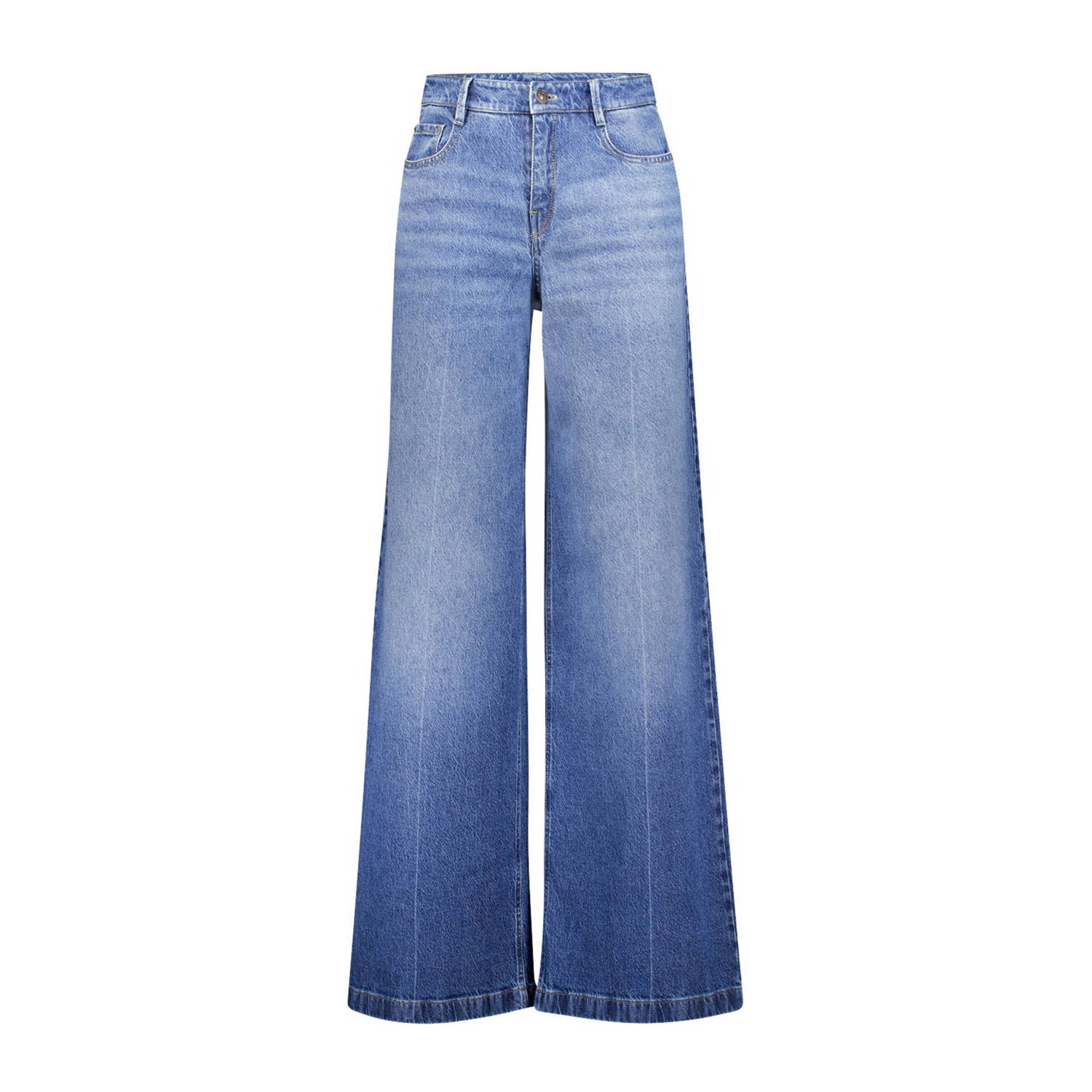 Gardeur wide leg jeans medium blue denim