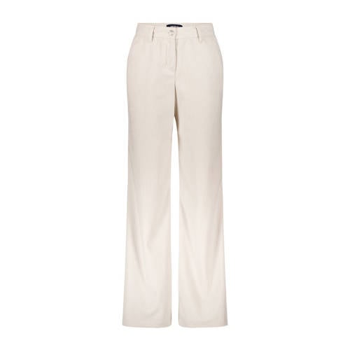 gardeur wide leg regular waist broek beige afbeelding