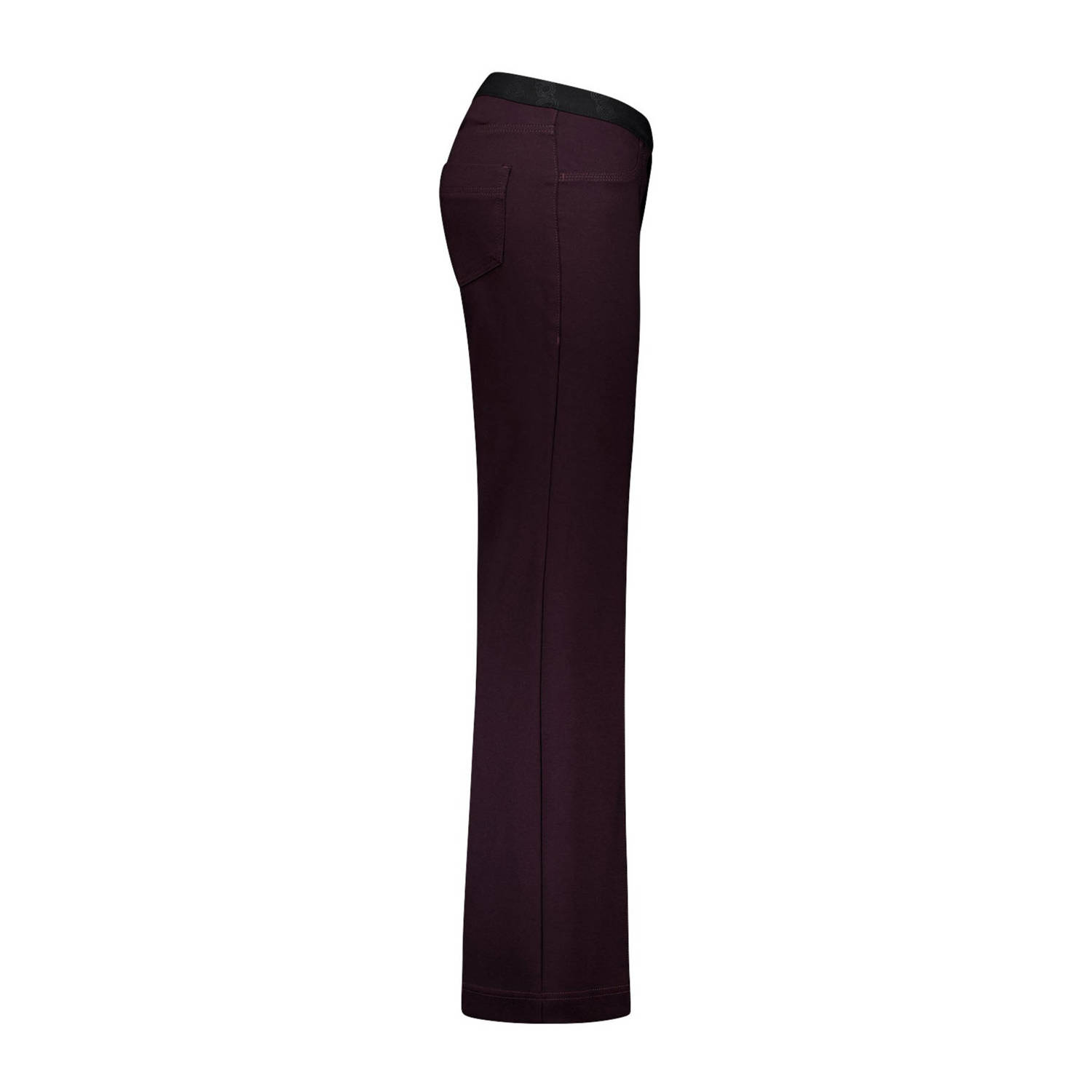 gardeur straight regular waist broek donkerrood