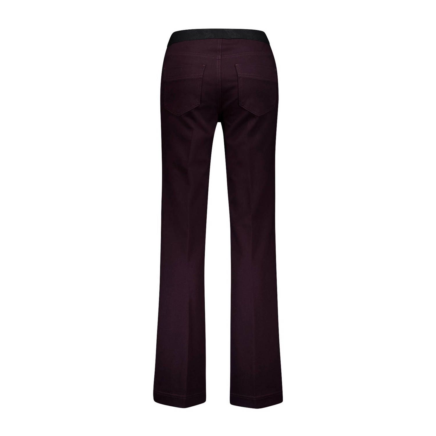 gardeur straight regular waist broek donkerrood