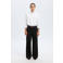 Selected straight high waist broek zwart