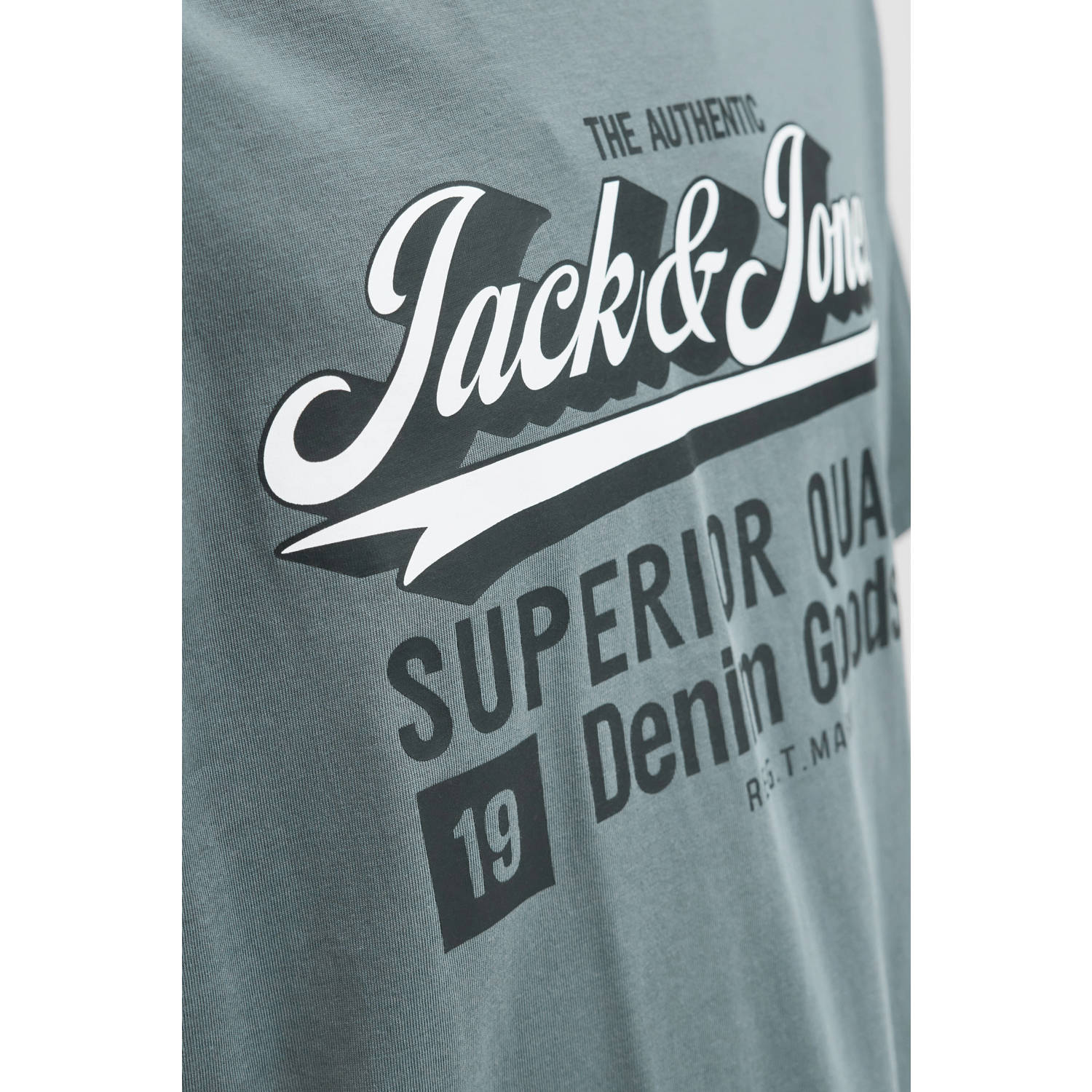 JACK & JONES PLUS SIZE regular T-shirt grijsblauw