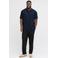 JACK & JONES PLUS SIZE regular polo met ingebreid patroon donkerblauw