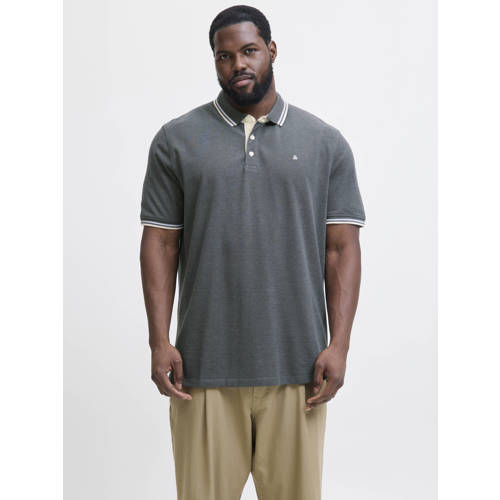 JACK & JONES PLUS SIZE regular polo grijsblauw afbeelding