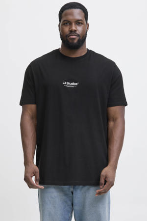 regular T-shirt zwart