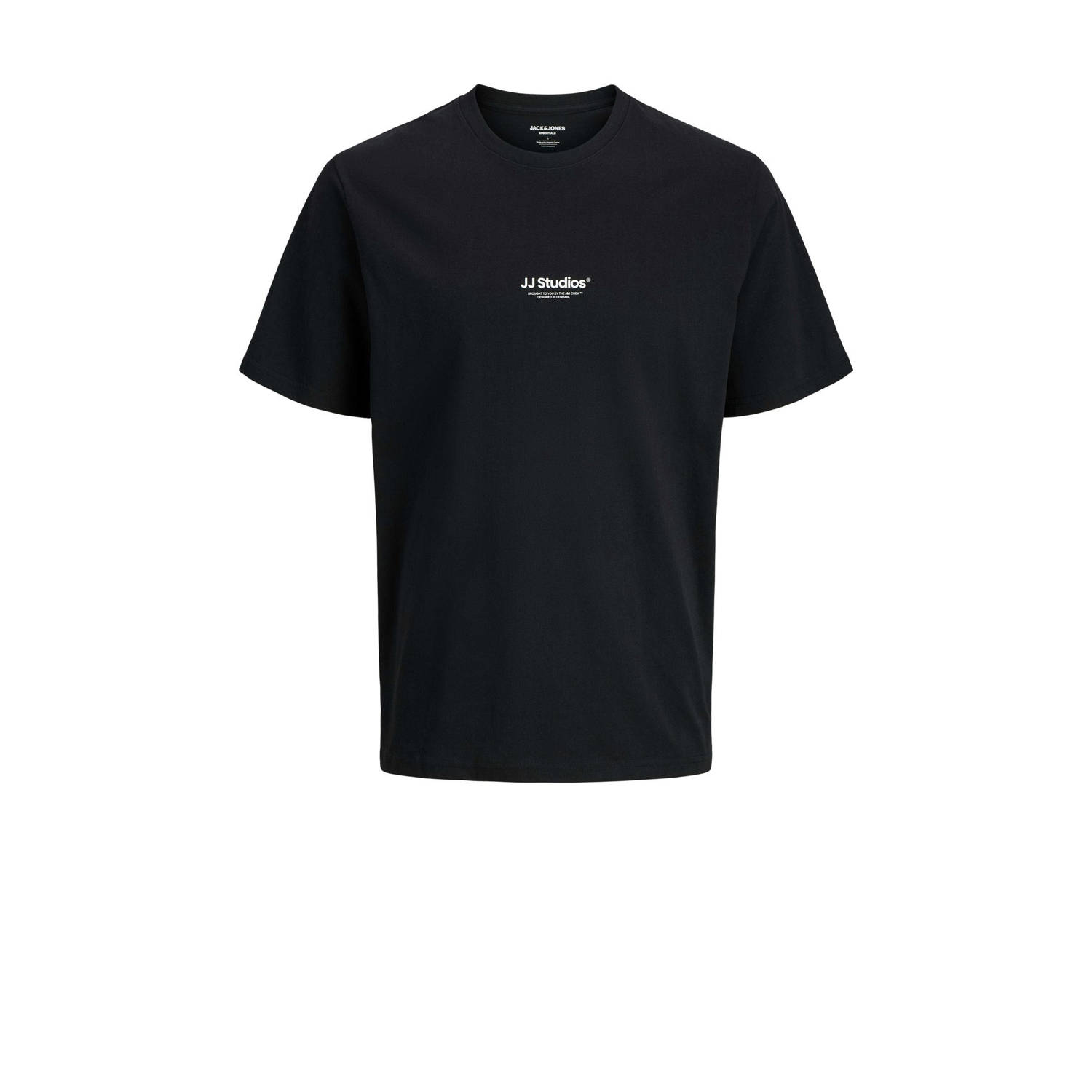 JACK & JONES PLUS SIZE regular T-shirt zwart
