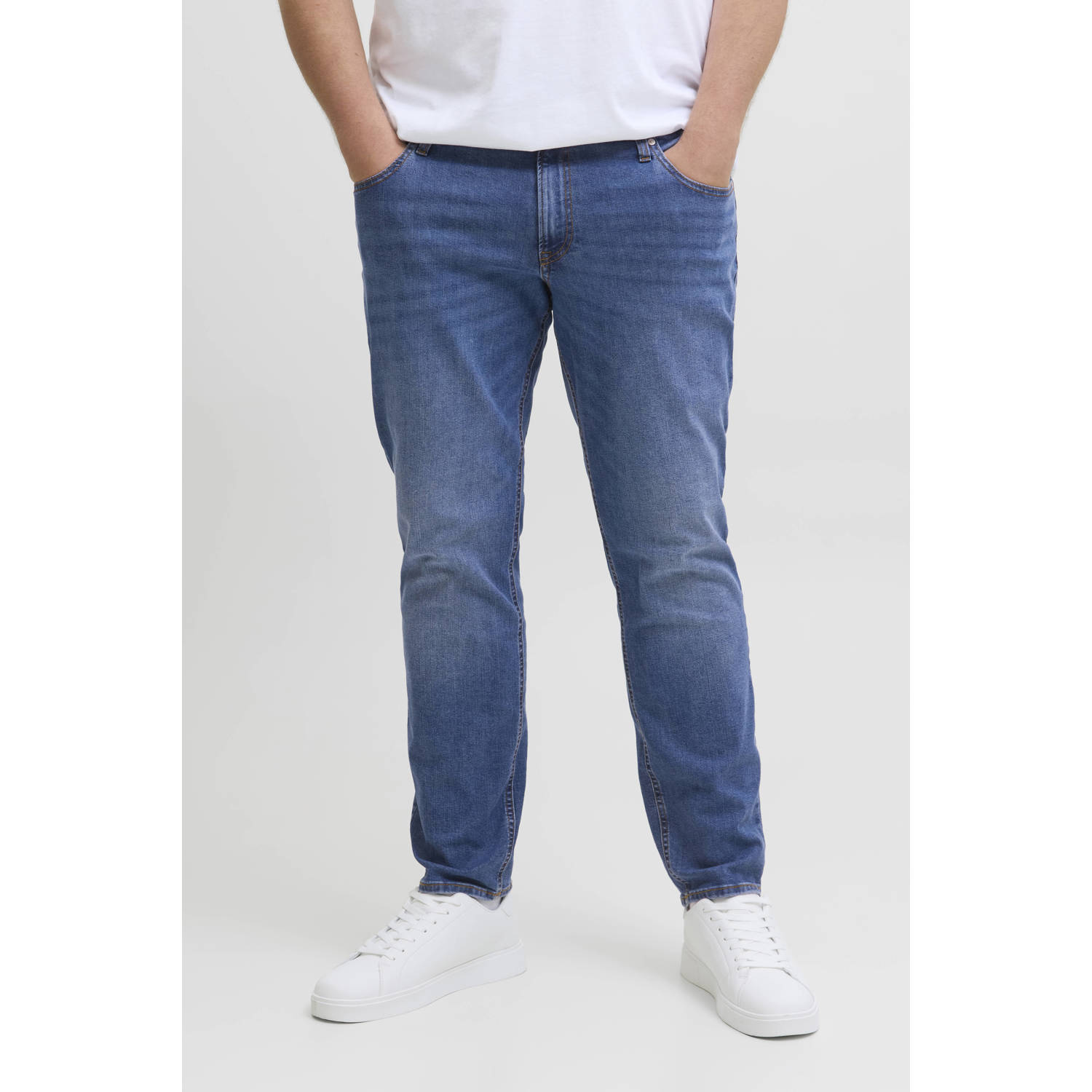 JACK & JONES PLUS SIZE JJIGLENN JJORIGINAL slim fit jeans blue denim