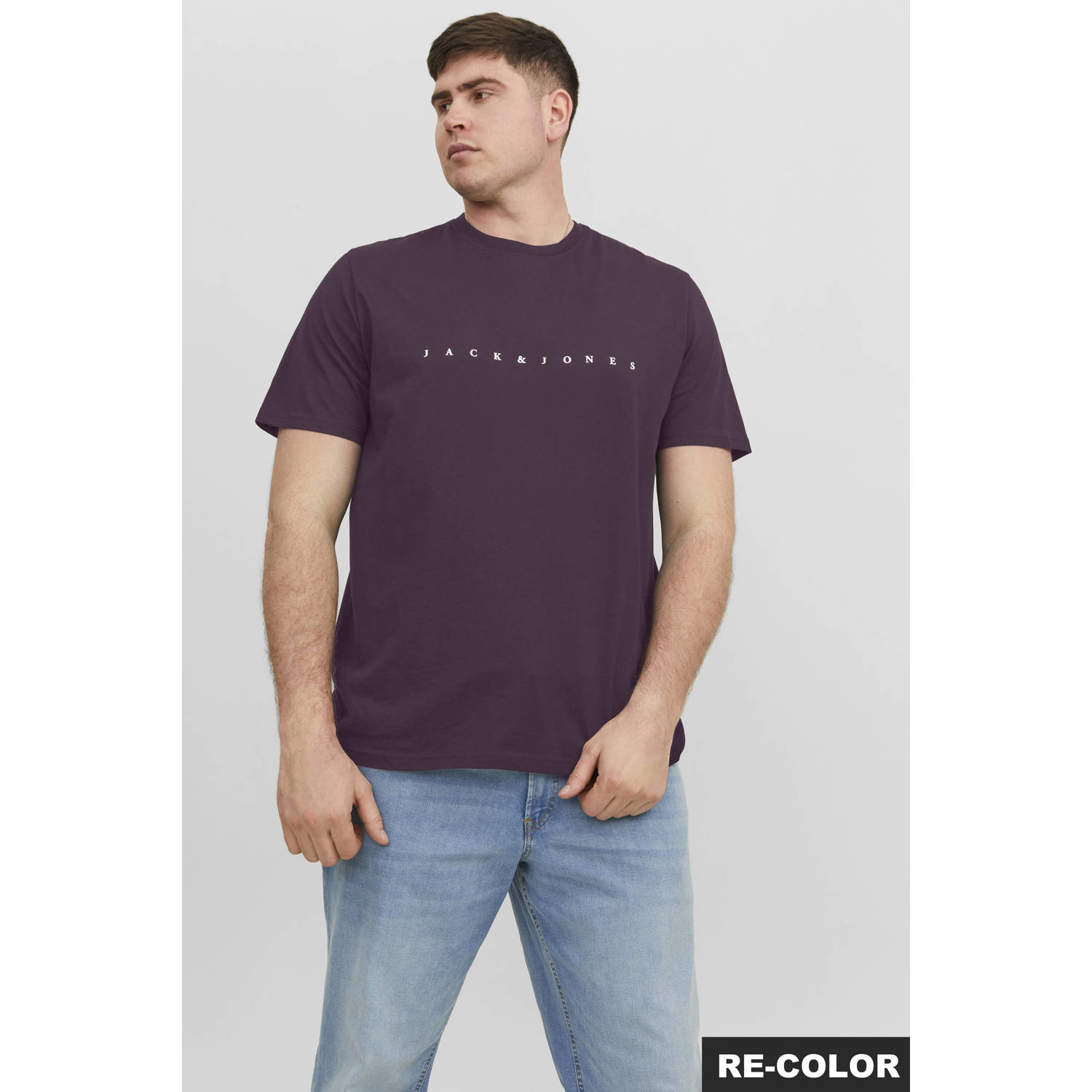 Jack & Jones PlusSize Shirt met ronde hals JJESTAR JJ TEE SS NOOS PLS