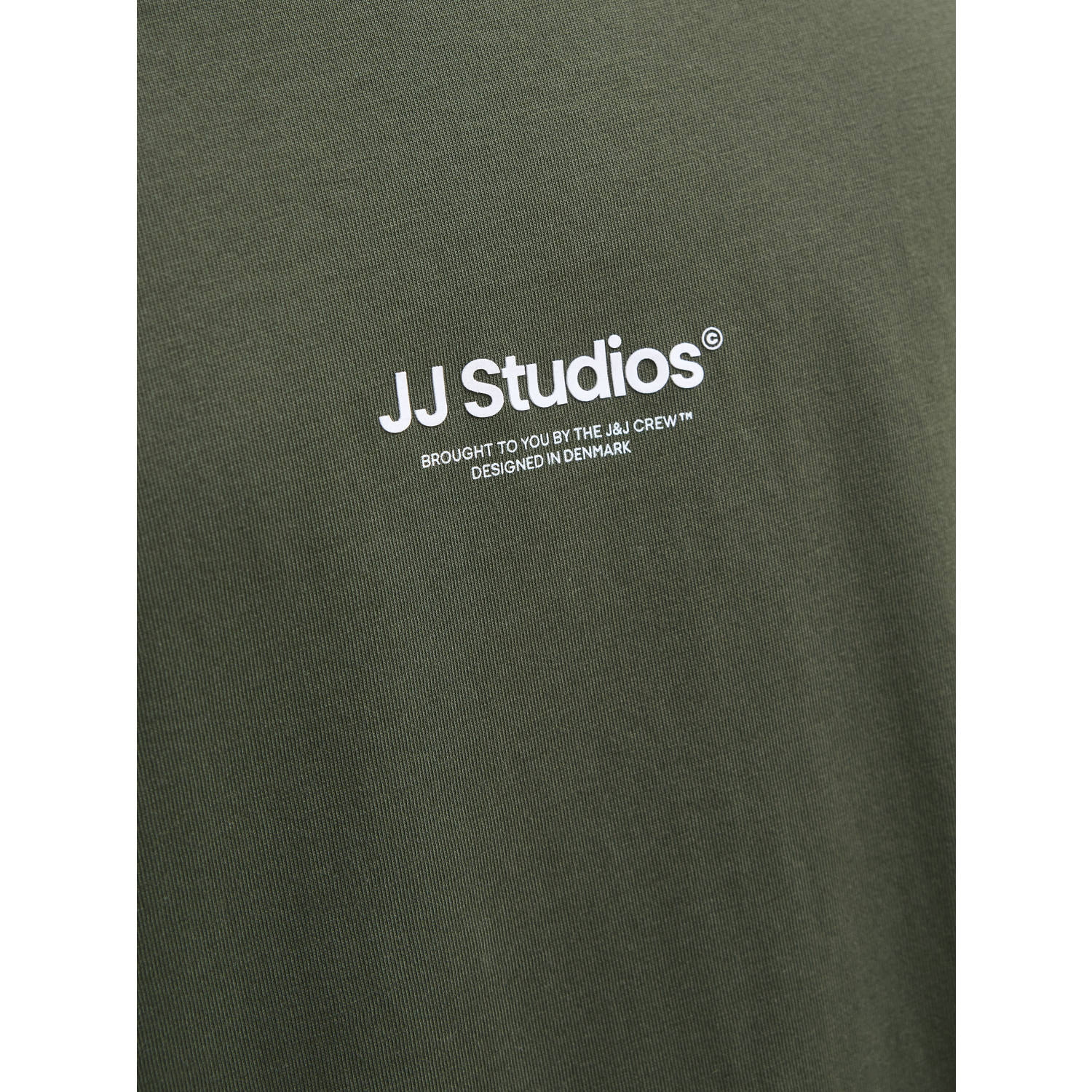 JACK & JONES PLUS SIZE regular T-shirt donkergroen