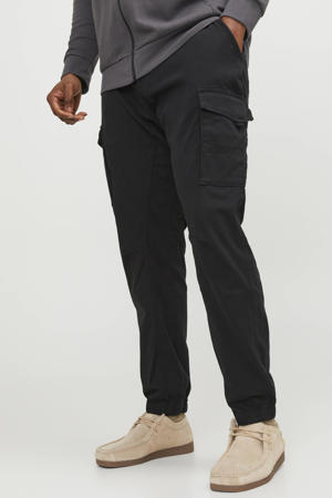 tapered cargobroek zwart