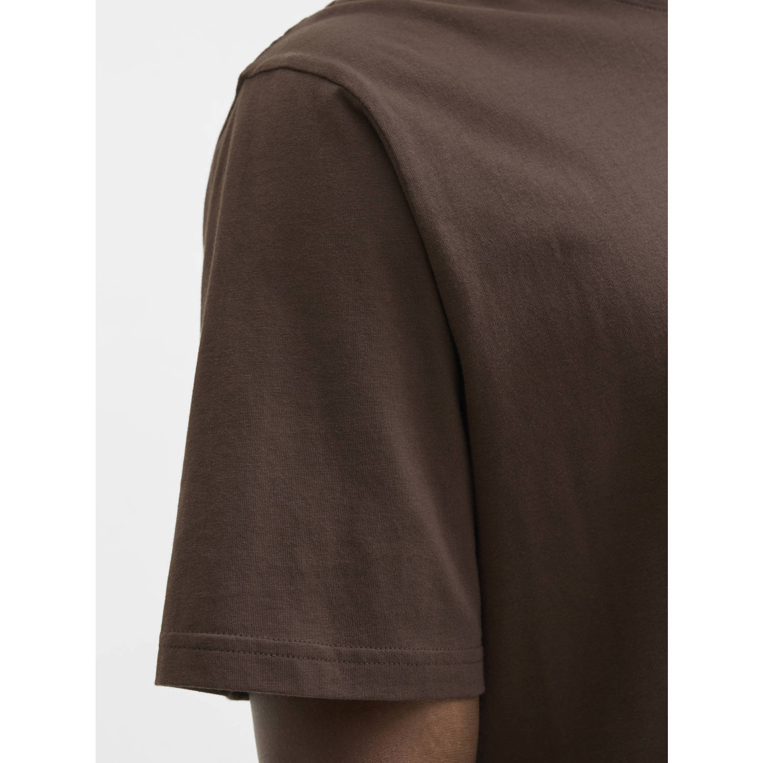 JACK & JONES PLUS SIZE regular T-shirt donkerbruin