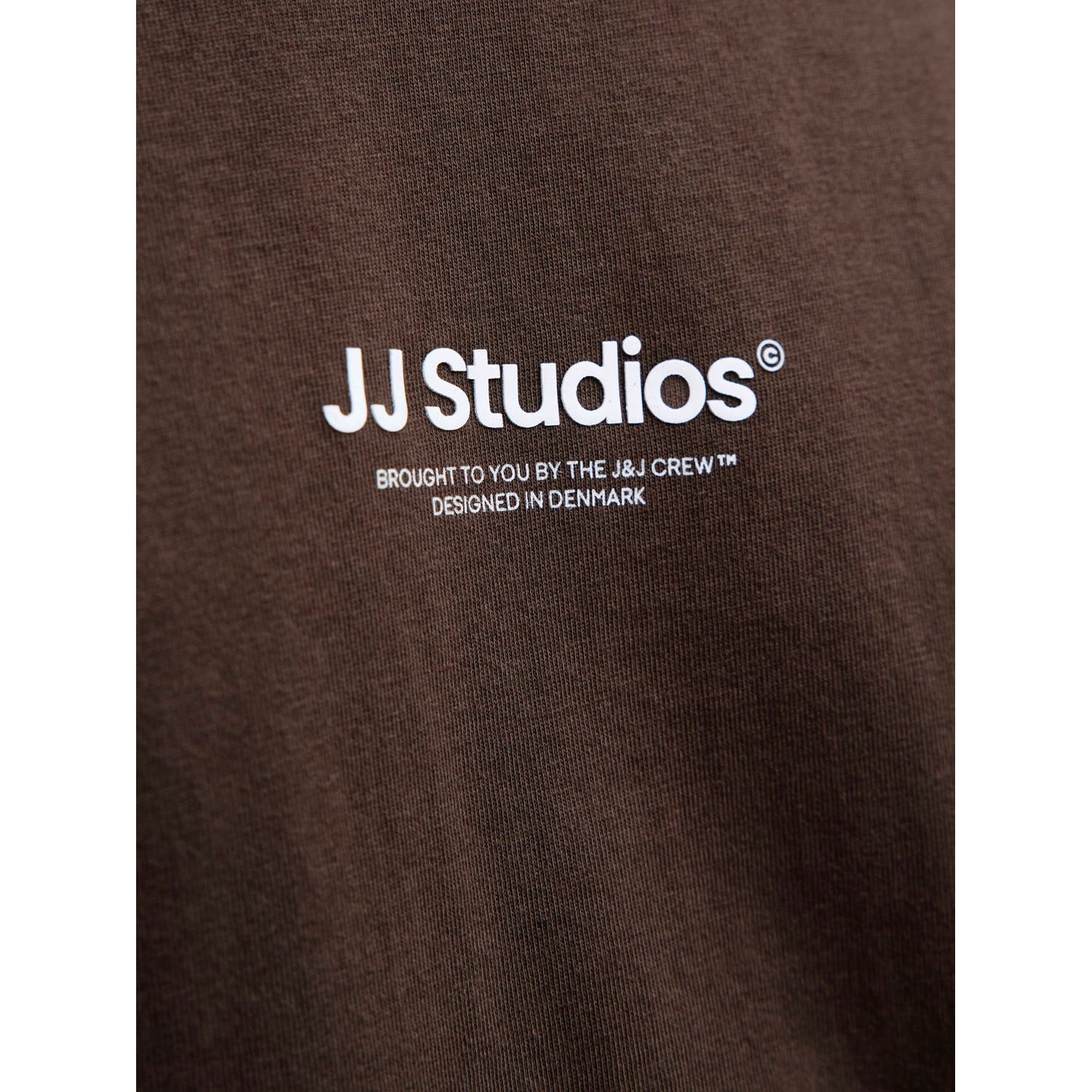 JACK & JONES PLUS SIZE regular T-shirt donkerbruin