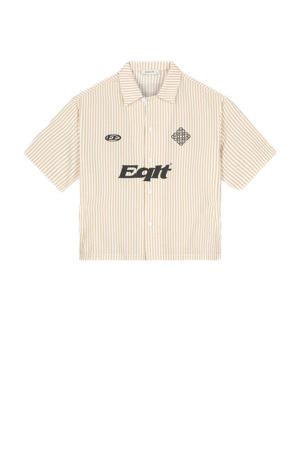 loose fit overhemd beige