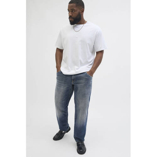 JACK & JONES PLUS SIZE JJIMIKE JJFOX tapered jeans blue denim afbeelding