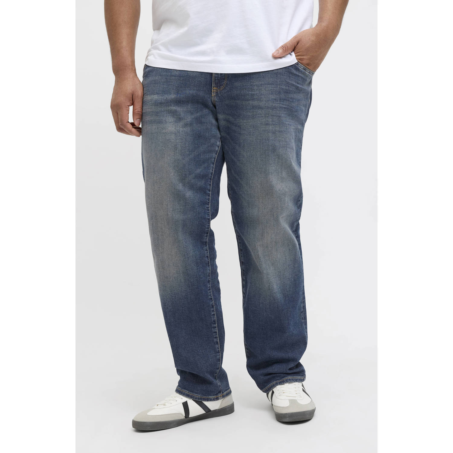JACK & JONES PLUS SIZE JJIMIKE JJFOX tapered jeans blue denim