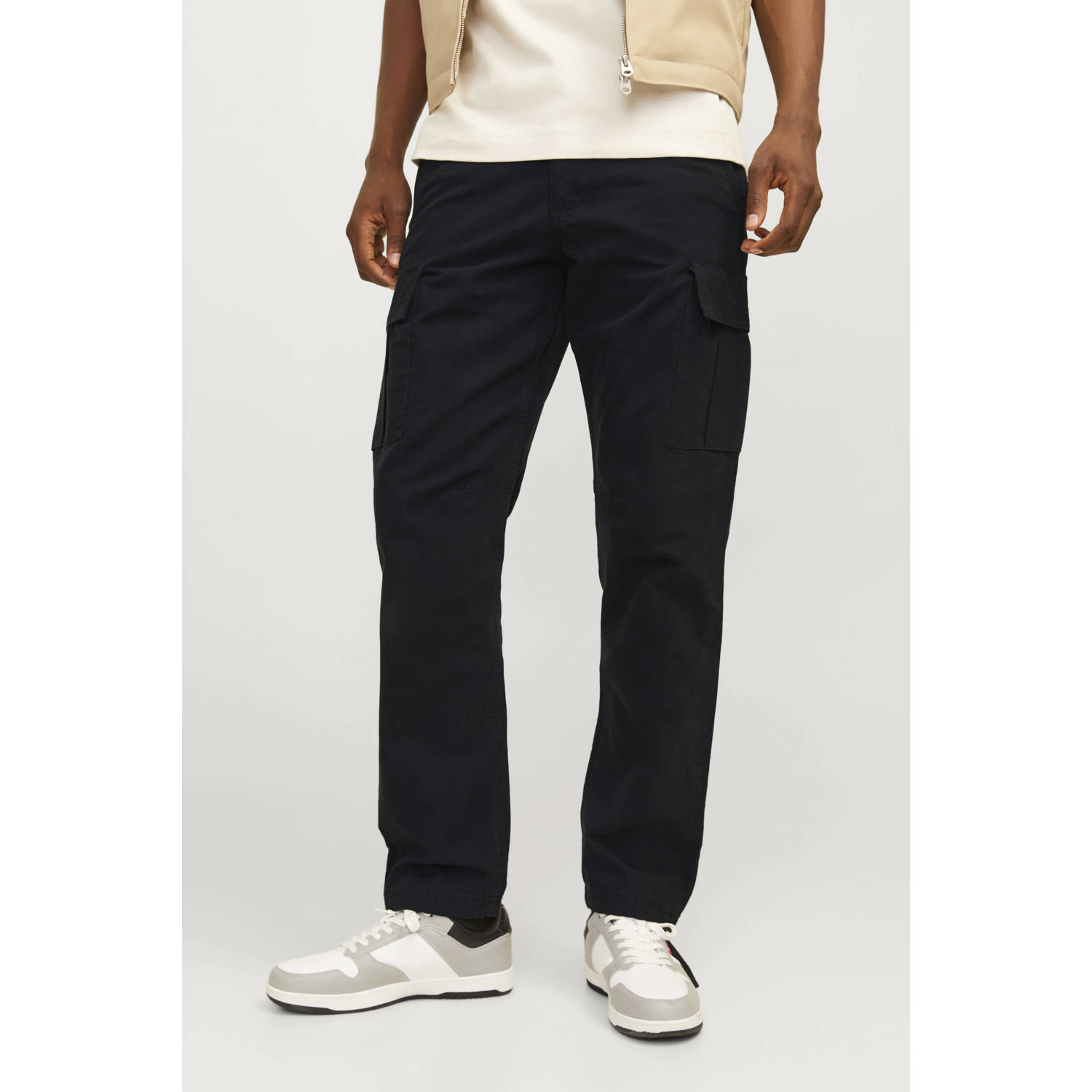 Jack & jones Straight leg cargobroek met steekzakken model 'BARKLEY'