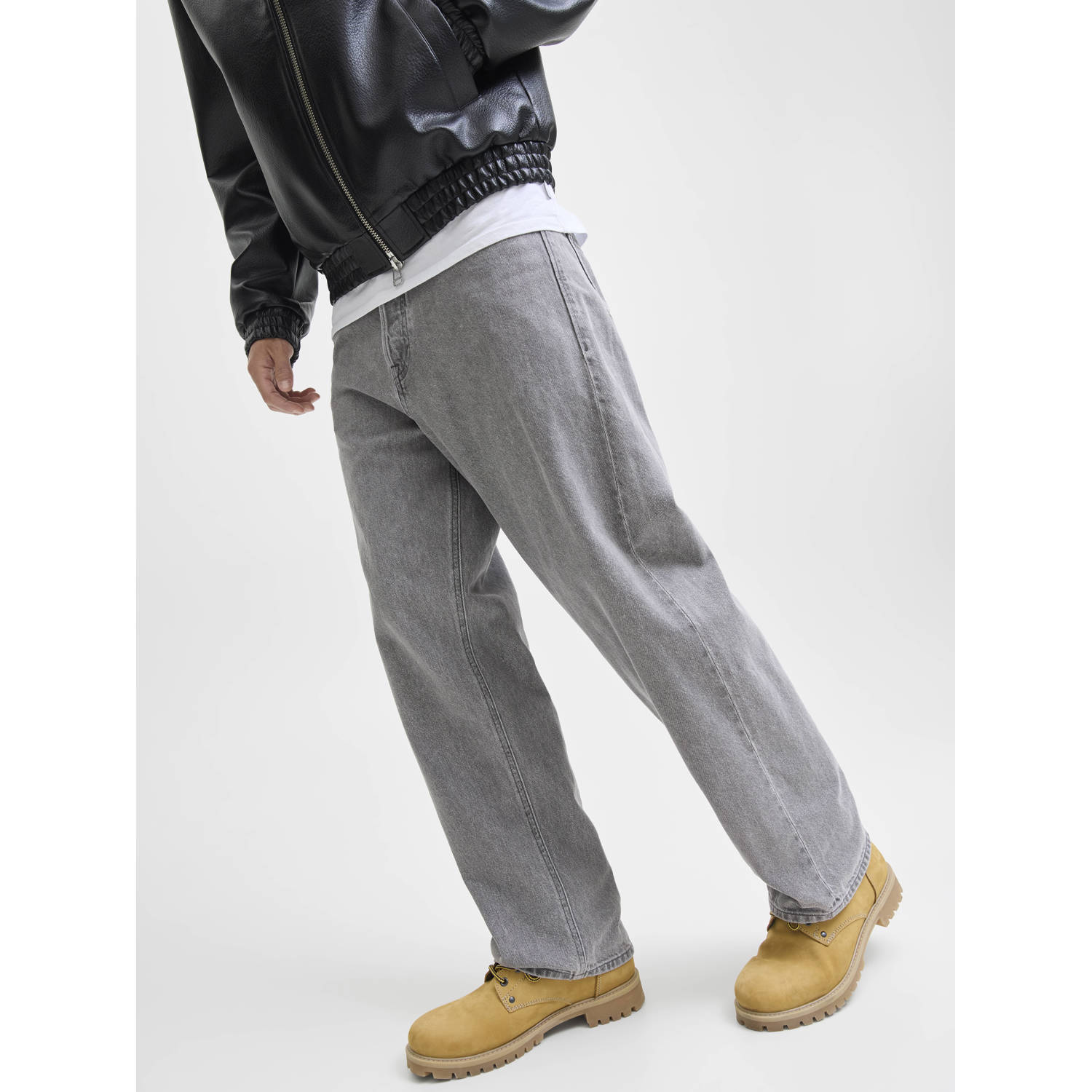 JACK & JONES JEANS INTELLIGENCE JJIALEX JJORIGINAL baggy jeans grey denim