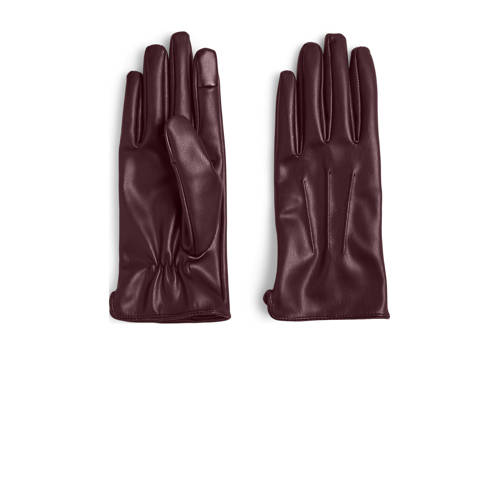 PIECES handschoenen PCCELLIE bordeauxrood afbeelding