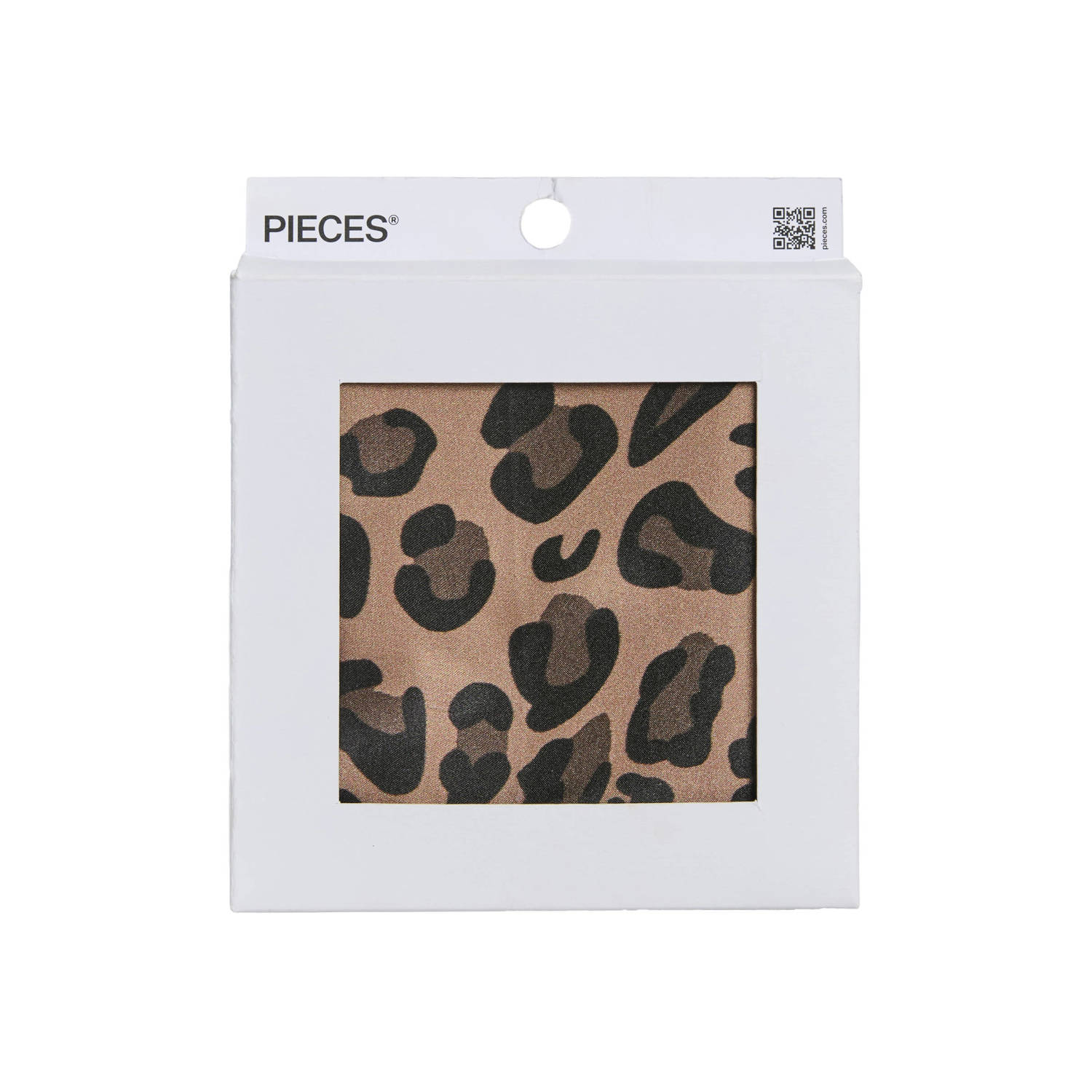 PIECES sjaal met panterprint PCNINNA bruin
