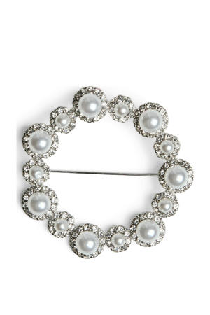 broche PCMARIA zilverkleurig