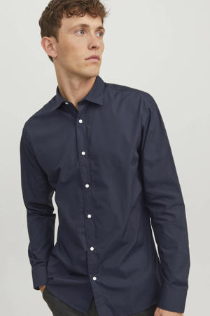 zakelijk overhemd donkerblauw