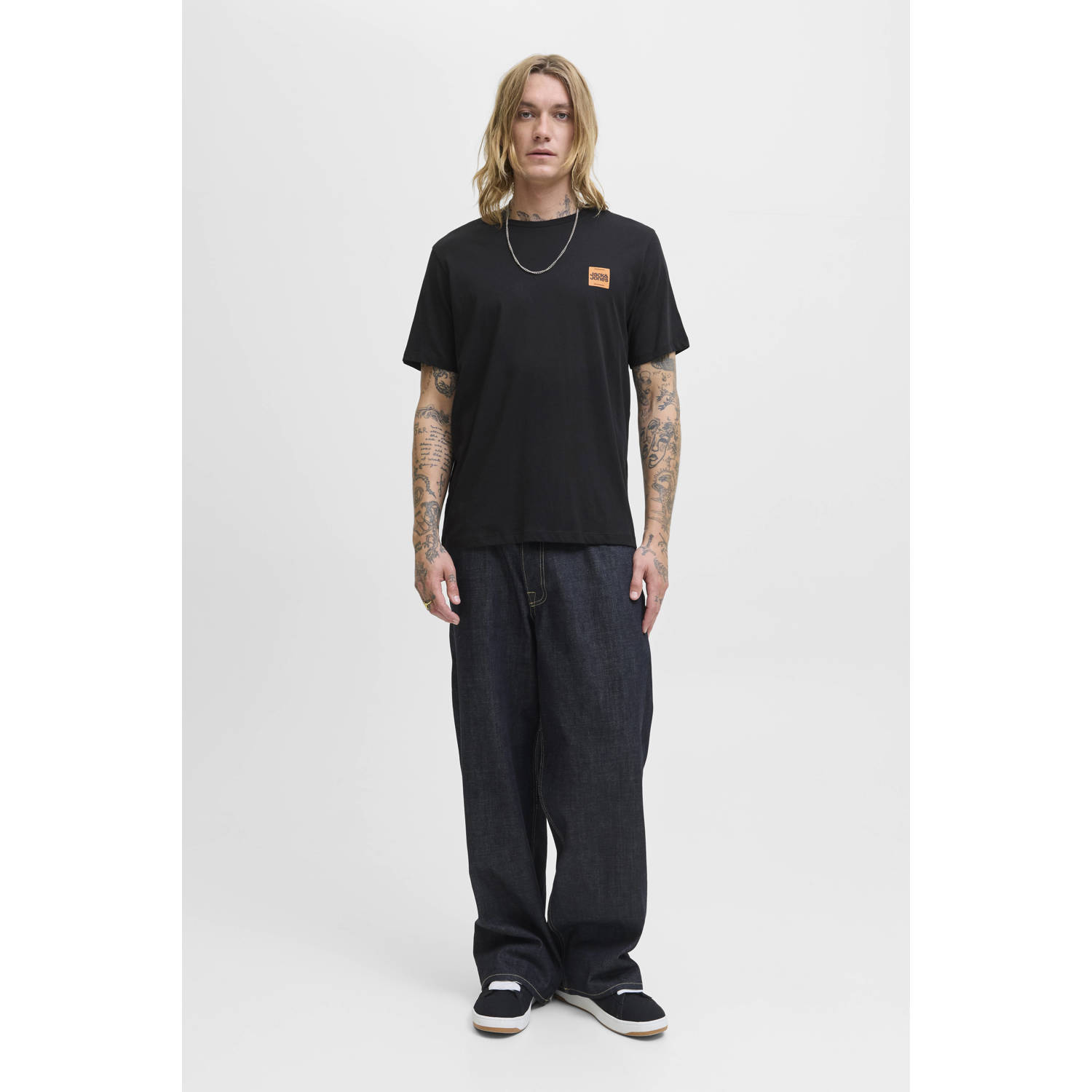 JACK & JONES regular T-shirt zwart