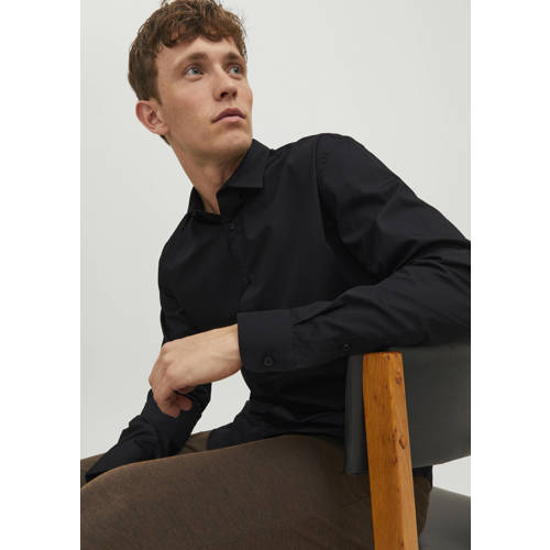 JACK & JONES ESSENTIALS zakelijk overhemd zwart afbeelding