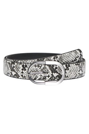 riem ONLELIZABETH met slangenprint grijs