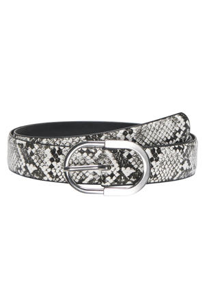 riem ONLELIZABETH met slangenprint grijs
