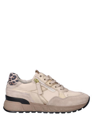 Comfort Optifit leren sneakers beige