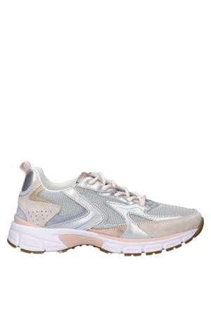 Comfort Optifit chunky leren sneakers lichtblauw