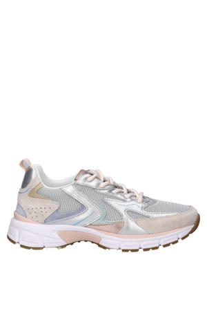 Comfort Optifit chunky leren sneakers lichtblauw