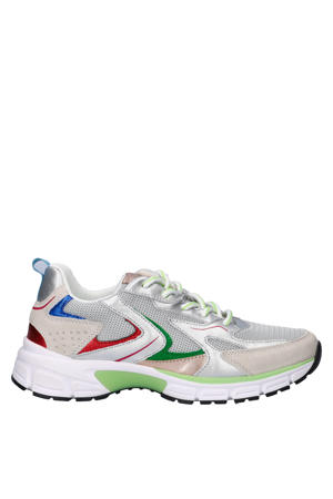 Comfort Optifit chunky leren sneakers zilver