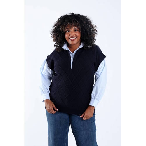 Paprika pullover donkerblauw afbeelding