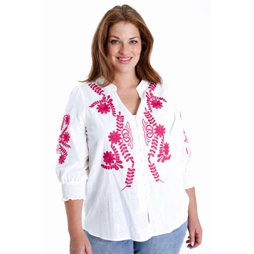 Paprika blouse wit afbeelding