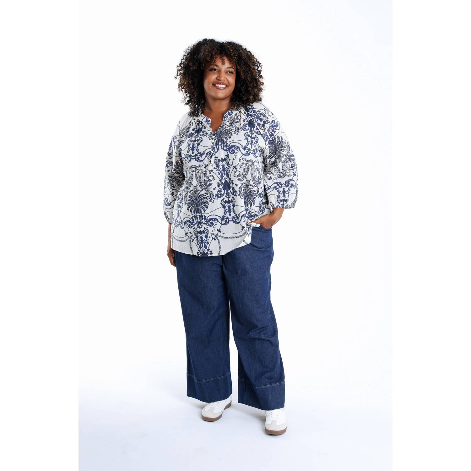 Paprika top donkerblauw