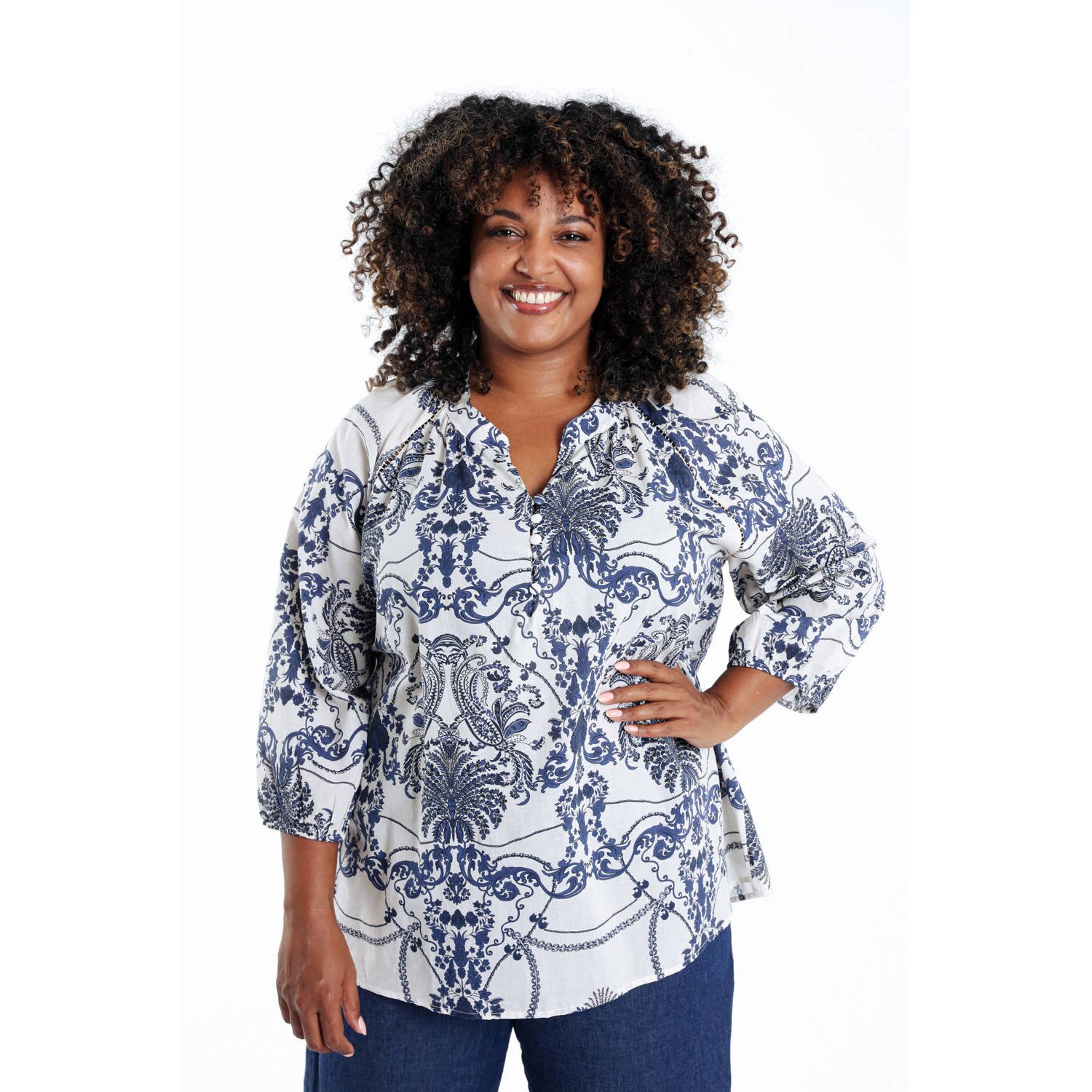 Paprika top donkerblauw