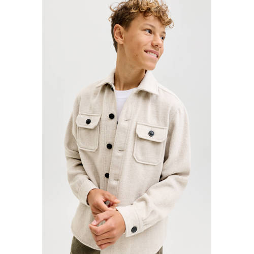 JACK & JONES JUNIOR overhemd ecru afbeelding